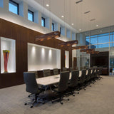 Aeris Linear Pendant by Cerno, Color: Walnut, Dark Stained Walnut - Cerno, Finish: Aluminum Brushed, Black Anodized Aluminum-Cerno, Light Option: 2700K LED, 3500K LED | Casa Di Luce Lighting