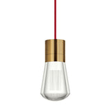 Alva Pendant by Tech Lighting, Finish: Aged Brass, Color: Red Cord, Color Temperature: 2200K | Casa Di Luce Lighting