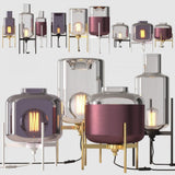 Ambaraba Table Lamp by Vesoi, Color: Bronze, Fume-Slamp, Grey, Orange, White, Clear, Finish: Black, Brass Brushed, White, Natural Brass, | Casa Di Luce Lighting