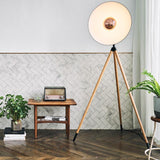 Apollo Floor Lamp by Seed Design, Finish: Matt Black/Copper/Black-Seed Design, Matt Black/Copper/Oak-Seed Design, Size: Small, Large, | Casa Di Luce Lighting