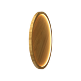 Naia Edge Lit Wall Lamp - Louro Freijo, Size: Small, Medium, Large, ,| Casa Di Luce Lighting