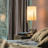 Arborescence Table Lamp by CVL, Shade: Drop Paper 103-CVL, Finish: Satin Copper-CVL, | Casa Di Luce Lighting