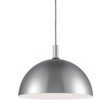 Archibald Pendant by Kuzco, Finish: Brushed Nickel with Black, Size: Medium, | Casa Di Luce Lighting