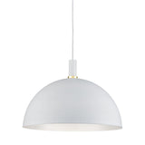 Archibald Pendant by Kuzco, Finish: White-with-Gold, Size: Medium, | Casa Di Luce Lighting
