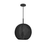 Gunmetal Aria Metal Hamsa Pendant Light by Dounia Home