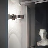 Armonia AP 25 Wall Light by Vistosi, Color: Crystal, Smokey, Finish: Black/Brass, Black/Copper, | Casa Di Luce Lighting