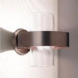 Armonia AP 25 Wall Light by Vistosi, Color: Crystal, Smokey, Finish: Black/Brass, Black/Copper, | Casa Di Luce Lighting