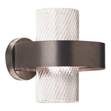 Armonia AP 25 Wall Light by Vistosi, Color: Crystal, Smokey, Finish: Black/Brass, Black/Copper, | Casa Di Luce Lighting