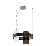 Armonia SP 50 Pendant Light by Vistosi, Color: Crystal/Burned Earth, Finish: Black/Copper, | Casa Di Luce Lighting
