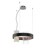 Armonia SP 50 Pendant Light by Vistosi, Color: Smoke/Crystal, Finish: Black/Copper, | Casa Di Luce Lighting