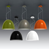 Nur Pendant Light by Artemide, Finish: Glossy Black, Glossy White, Glossy Grey, Glossy Orange, Glossy Green, Anthracite Grey, Aluminum, Light Option: Incandescent, LED, | Casa Di Luce Lighting