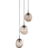 Aster 3 Light Pendant by Hammerton, Color: Floret Crystal with Amber Glass-Hammerton Studio, Floret Crystal with Bronze Glass-Hammerton Studio, Floret Crystal with Clear Glass-Hammerton Studio, Floret Crystal with Smoke Glass-Hammerton Studio, Geo Crystal with Amber Glass-Hammerton Studio, Geo Crystal with Bronze Glass-Hammerton Studio, Geo Crystal with Clear Glass-Hammerton Studio, Geo Crystal with Smoke Glass-Hammerton Studio, Zircon Crystal with Amber Glass-Hammerton Studio, Zircon Crystal with Bronze Gl
