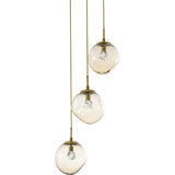 Aster 3 Light Pendant by Hammerton, Color: Floret Crystal with Amber Glass-Hammerton Studio, Floret Crystal with Bronze Glass-Hammerton Studio, Floret Crystal with Clear Glass-Hammerton Studio, Floret Crystal with Smoke Glass-Hammerton Studio, Geo Crystal with Amber Glass-Hammerton Studio, Geo Crystal with Bronze Glass-Hammerton Studio, Geo Crystal with Clear Glass-Hammerton Studio, Geo Crystal with Smoke Glass-Hammerton Studio, Zircon Crystal with Amber Glass-Hammerton Studio, Zircon Crystal with Bronze Gl