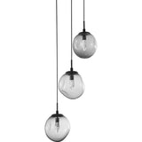 Aster 3 Light Pendant by Hammerton, Color: Floret Crystal with Amber Glass-Hammerton Studio, Floret Crystal with Bronze Glass-Hammerton Studio, Floret Crystal with Clear Glass-Hammerton Studio, Floret Crystal with Smoke Glass-Hammerton Studio, Geo Crystal with Amber Glass-Hammerton Studio, Geo Crystal with Bronze Glass-Hammerton Studio, Geo Crystal with Clear Glass-Hammerton Studio, Geo Crystal with Smoke Glass-Hammerton Studio, Zircon Crystal with Amber Glass-Hammerton Studio, Zircon Crystal with Bronze Gl