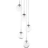 Aster 5 Light Pendant by Hammerton, Color: Floret Crystal with Amber Glass-Hammerton Studio, Floret Crystal with Bronze Glass-Hammerton Studio, Floret Crystal with Clear Glass-Hammerton Studio, Floret Crystal with Smoke Glass-Hammerton Studio, Geo Crystal with Amber Glass-Hammerton Studio, Geo Crystal with Bronze Glass-Hammerton Studio, Geo Crystal with Clear Glass-Hammerton Studio, Geo Crystal with Smoke Glass-Hammerton Studio, Zircon Crystal with Amber Glass-Hammerton Studio, Zircon Crystal with Bronze Gl