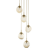 Aster 5 Light Pendant by Hammerton, Color: Floret Crystal with Amber Glass-Hammerton Studio, Floret Crystal with Bronze Glass-Hammerton Studio, Floret Crystal with Clear Glass-Hammerton Studio, Floret Crystal with Smoke Glass-Hammerton Studio, Geo Crystal with Amber Glass-Hammerton Studio, Geo Crystal with Bronze Glass-Hammerton Studio, Geo Crystal with Clear Glass-Hammerton Studio, Geo Crystal with Smoke Glass-Hammerton Studio, Zircon Crystal with Amber Glass-Hammerton Studio, Zircon Crystal with Bronze Gl