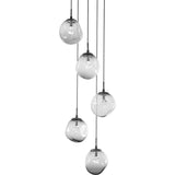 Aster 5 Light Pendant by Hammerton, Color: Floret Crystal with Amber Glass-Hammerton Studio, Floret Crystal with Bronze Glass-Hammerton Studio, Floret Crystal with Clear Glass-Hammerton Studio, Floret Crystal with Smoke Glass-Hammerton Studio, Geo Crystal with Amber Glass-Hammerton Studio, Geo Crystal with Bronze Glass-Hammerton Studio, Geo Crystal with Clear Glass-Hammerton Studio, Geo Crystal with Smoke Glass-Hammerton Studio, Zircon Crystal with Amber Glass-Hammerton Studio, Zircon Crystal with Bronze Gl