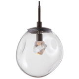 Aster Pendant Light by Hammerton, Color: Zircon Crystal with Amber Glass-Hammerton Studio, Finish: Black Matte, | Casa Di Luce Lighting