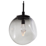 Aster Pendant Light by Hammerton, Color: Floret Crystal with Amber Glass-Hammerton Studio, Floret Crystal with Bronze Glass-Hammerton Studio, Floret Crystal with Clear Glass-Hammerton Studio, Floret Crystal with Smoke Glass-Hammerton Studio, Geo Crystal with Amber Glass-Hammerton Studio, Geo Crystal with Bronze Glass-Hammerton Studio, Geo Crystal with Clear Glass-Hammerton Studio, Geo Crystal with Smoke Glass-Hammerton Studio, Zircon Crystal with Amber Glass-Hammerton Studio, Zircon Crystal with Bronze Glas