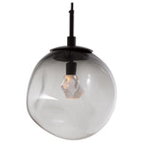 Aster Pendant Light by Hammerton, Color: Zircon Crystal with Smoke Glass-Hammerton Studio, Finish: Metallic Beige Silver, | Casa Di Luce Lighting