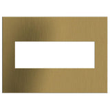 Adorne 3 Gang Cast Metal Wall Plate by Legrand Adorne, Finish: Brushed Satin Brass-Legrand Adorne, , | Casa Di Luce Lighting