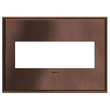 Adorne 3 Gang Cast Metal Wall Plate by Legrand Adorne, Finish: Black Nickel, Brushed Black Nickel, Brushed Satin Brass-Legrand Adorne, Brushed Stainless Steel, Coffee-Legrand Adorne, Matt Antique Copper-Legrand Adorne, Oiled Rubbed Bronze, Satin Black-Kichler, Nickel Satin, , | Casa Di Luce Lighting