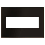 Adorne 3 Gang Cast Metal Wall Plate by Legrand Adorne, Finish: Black Nickel, Brushed Black Nickel, Brushed Satin Brass-Legrand Adorne, Brushed Stainless Steel, Coffee-Legrand Adorne, Matt Antique Copper-Legrand Adorne, Oiled Rubbed Bronze, Satin Black-Kichler, Nickel Satin, , | Casa Di Luce Lighting