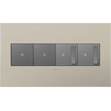 Adorne 4 Gang Cast Metal Wall Plate by Legrand Adorne, Finish: Black Nickel, Brushed Black Nickel, Brushed Satin Brass-Legrand Adorne, Brushed Stainless Steel, Coffee-Legrand Adorne, Matt Antique Copper-Legrand Adorne, Oiled Rubbed Bronze, Satin Black-Kichler, Nickel Satin, , | Casa Di Luce Lighting