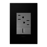 Adorne One-Gang-Plus Screwless Wall Plate by Legrand Adorne, Color: Black Ink, , | Casa Di Luce Lighting
