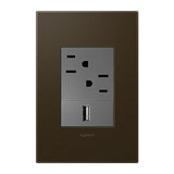 Adorne One-Gang-Plus Screwless Wall Plate by Legrand Adorne, Color: Bronze-Legrand Adorne, , | Casa Di Luce Lighting