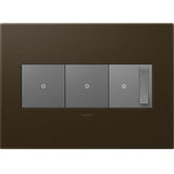 Adorne Three-Gang Screwless Wall Plate by Legrand Adorne, Color:
Bronze-Legrand Adorne, , | Casa Di Luce Lighting