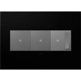 Adorne Three-Gang Screwless Wall Plate by Legrand Adorne, Color: Black Ink-Legrand Adorne, , | Casa Di Luce Lighting