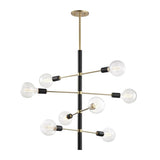 Astrid Chandelier by Mitzi, Finish: Aged Brass/Black-Mitzi, Polished Nickel/Black-Mitzi, Number of Lights: 4, 8, 12, | Casa Di Luce Lighting
