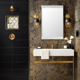 Haley Wall Sconce by Mitzi, Finish: Aged Brass/Black-Mitzi, Polished Nickel/Black-Mitzi, Polished Copper-Mitzi, , | Casa Di Luce Lighting