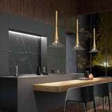 Baffo 7026-SP Suspension by Italamp, Color: Gold Shaded-Italamp, Titanium Shaded-Italamp, White Shaded-Italamp, Finish: Light Gold-IDL, White, Iron Grey-Italamp, Matt Black, | Casa Di Luce Lighting