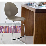 Basil CS-1354-55 Counter Stool by Calligaris by CDL (Casa Di Luce Collection), Seat Colors: Matt Mustard Yellow, Matt Optic White, Matt Taupe, Matt Red, Matt Grey, Hight: Low, Tall, | Casa Di Luce Lighting