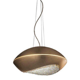 Blink S60 Pendant by Masiero, Finish: Matt White, Gold Leaf, Crystal: Cut Crystal, Crystals From Swarovski, | Casa Di Luce Lighting