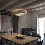 Blink S60 Pendant by Masiero, Finish: Matt White, Gold Leaf, Crystal: Cut Crystal, Crystals From Swarovski, | Casa Di Luce Lighting