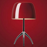 Lumiere Table Lamp by Foscarini, Color: Cherry Red - Foscarini, Finish: Aluminum, Size: Large | Casa Di Luce Lighting
