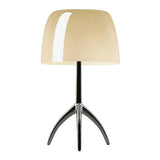 Lumiere Table Lamp by Foscarini, Color: Turquoise, White, Warm White, Cherry Red - Foscarini, Finish: Aluminum, Champagne, Black Chrome, Size: Small, Large | Casa Di Luce Lighting