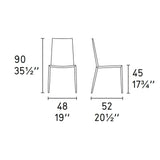 Boheme CB-1257 Dining Chair by Calligaris by CDL (Casa Di Luce Collection), Frame - Seat Colors: Taupe, Black, Optic White, Coffee, Grey, Nougat, , | Casa Di Luce Lighting