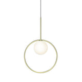Bola Halo LED Pendant by Pablo, Finish: Chrome, Brass, Gold Rose, Size: 12 Inch, 18 Inch, 22 Inch, | Casa Di Luce Lighting