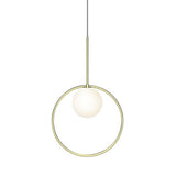Bola Halo LED Pendant by Pablo, Finish: Brass, Size: 12 Inch, | Casa Di Luce Lighting