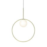Bola Halo LED Pendant by Pablo, Finish: Brass, Size: 18 Inch, | Casa Di Luce Lighting