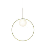 Bola Halo LED Pendant by Pablo, Finish: Chrome, Brass, Gold Rose, Size: 12 Inch, 18 Inch, 22 Inch, | Casa Di Luce Lighting