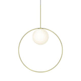 Bola Halo LED Pendant by Pablo, Finish: Chrome, Brass, Gold Rose, Size: 12 Inch, 18 Inch, 22 Inch, | Casa Di Luce Lighting