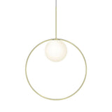 Bola Halo LED Pendant by Pablo, Finish: Brass, Size: 22 Inch, | Casa Di Luce Lighting