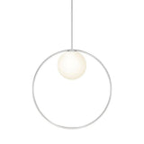 Bola Halo LED Pendant by Pablo, Finish: Chrome, Brass, Gold Rose, Size: 12 Inch, 18 Inch, 22 Inch, | Casa Di Luce Lighting