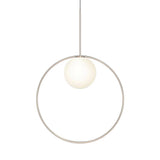 Bola Halo LED Pendant by Pablo, Finish: Chrome, Brass, Gold Rose, Size: 12 Inch, 18 Inch, 22 Inch, | Casa Di Luce Lighting
