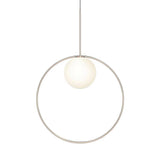 Bola Halo LED Pendant by Pablo, Finish: Chrome, Brass, Gold Rose, Size: 12 Inch, 18 Inch, 22 Inch, | Casa Di Luce Lighting